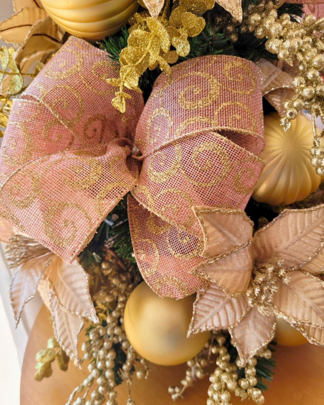 Mini Árvore de Natal Rosé Lux 60 cm