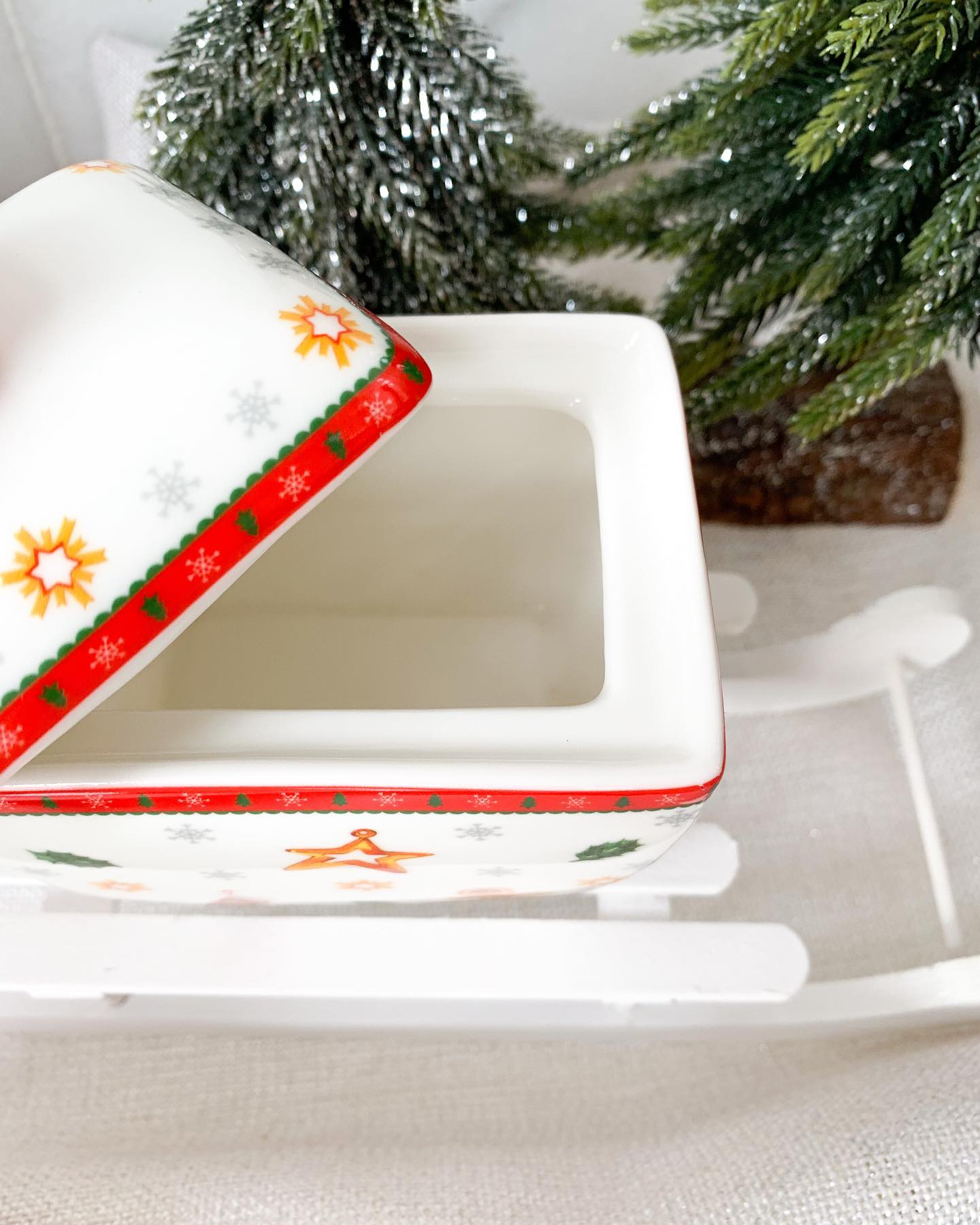 Conjunto de Porcelana Natalino com 5 Peças