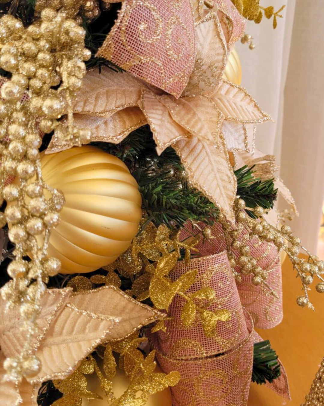 Mini Árvore de Natal Rosé Lux 60 cm