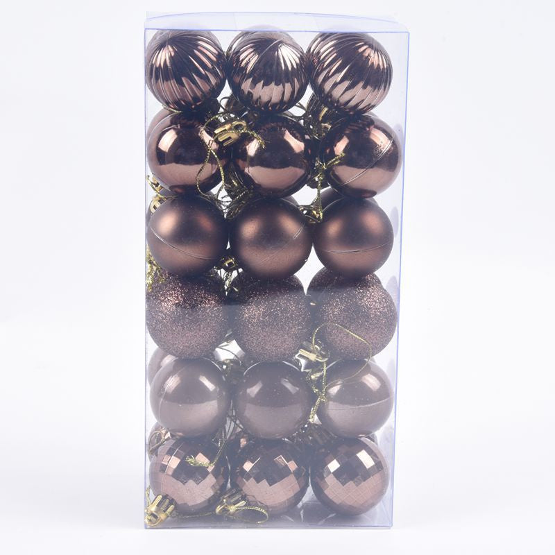 Decoração De Natal / 4cm 36 Peças Bolas Coloridas De Natal Com Glitter