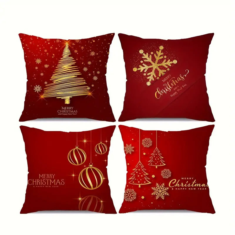 Kit Capas de Almofadas de Natal Sofisticada