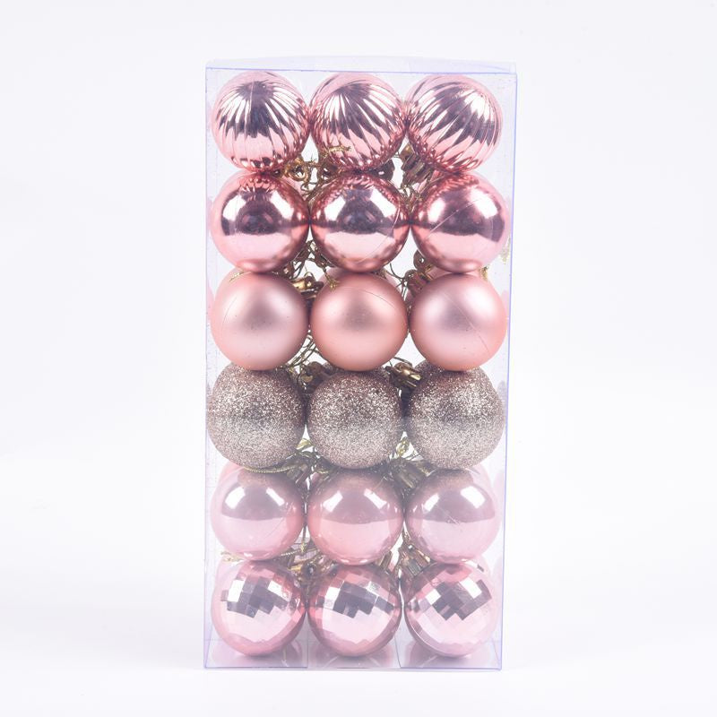 Decoração De Natal / 4cm 36 Peças Bolas Coloridas De Natal Com Glitter