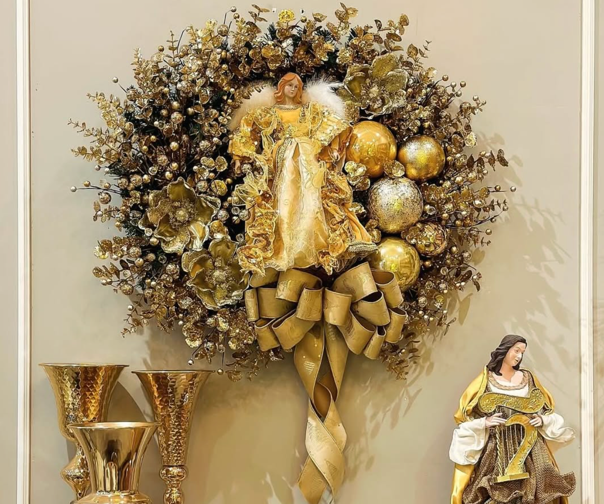 Guirlanda Angel Gold – Luxo Dourado