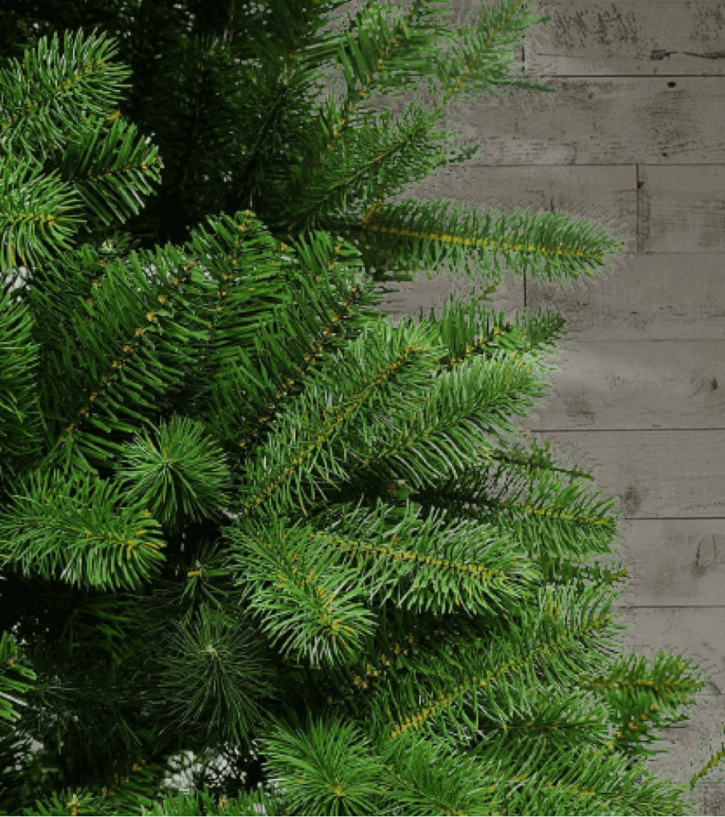 Árvore de Natal Artificial King Douglas Fir Slim com 650 Luzes LED Branco Quente e Multicoloridas