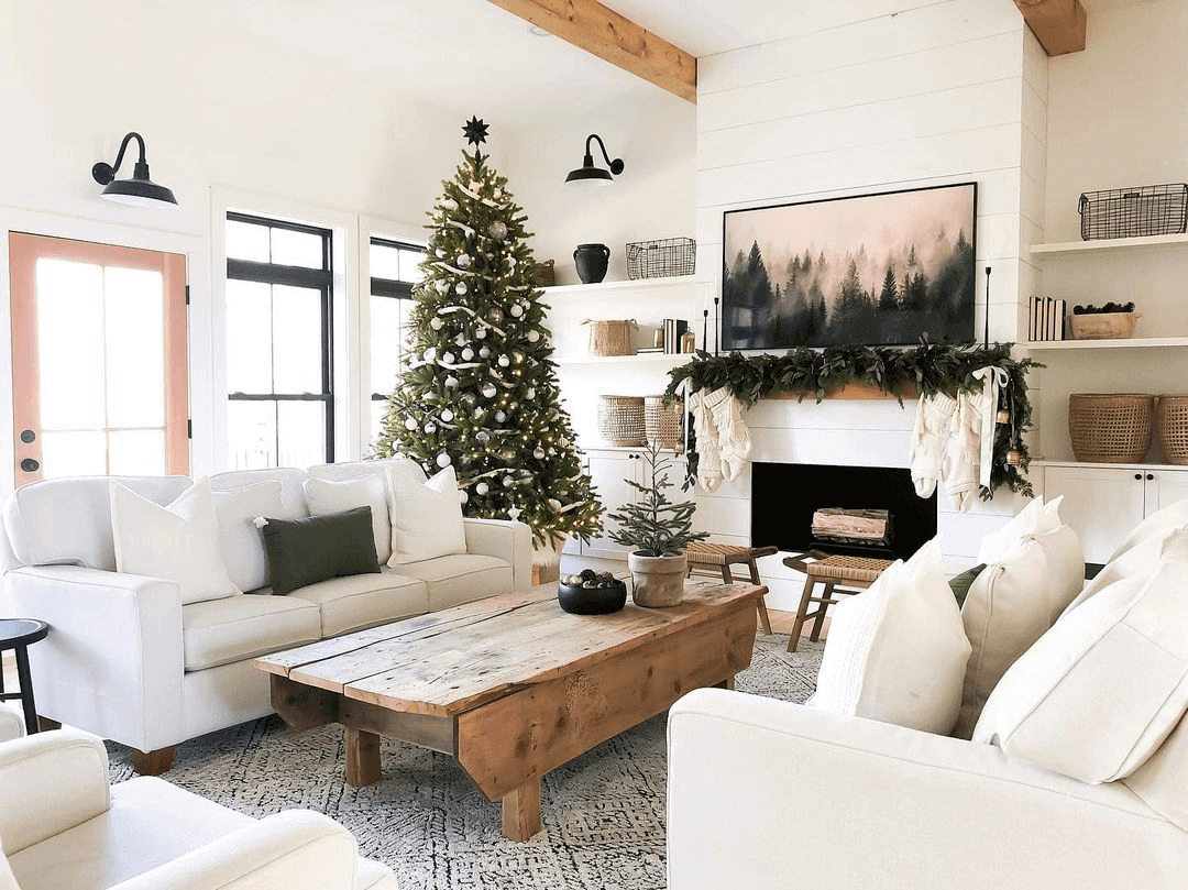 Árvore de Natal Artificial King Fraser Fir com 750 Luzes LED Branco Quente