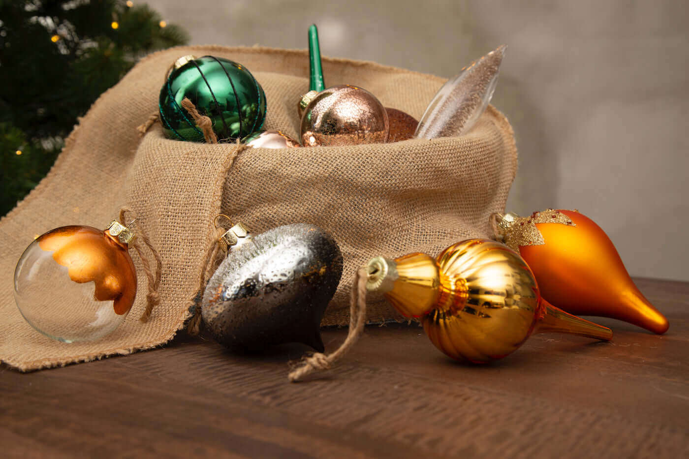 Conjunto De Enfeites De Vidro Natural De 30 Peças