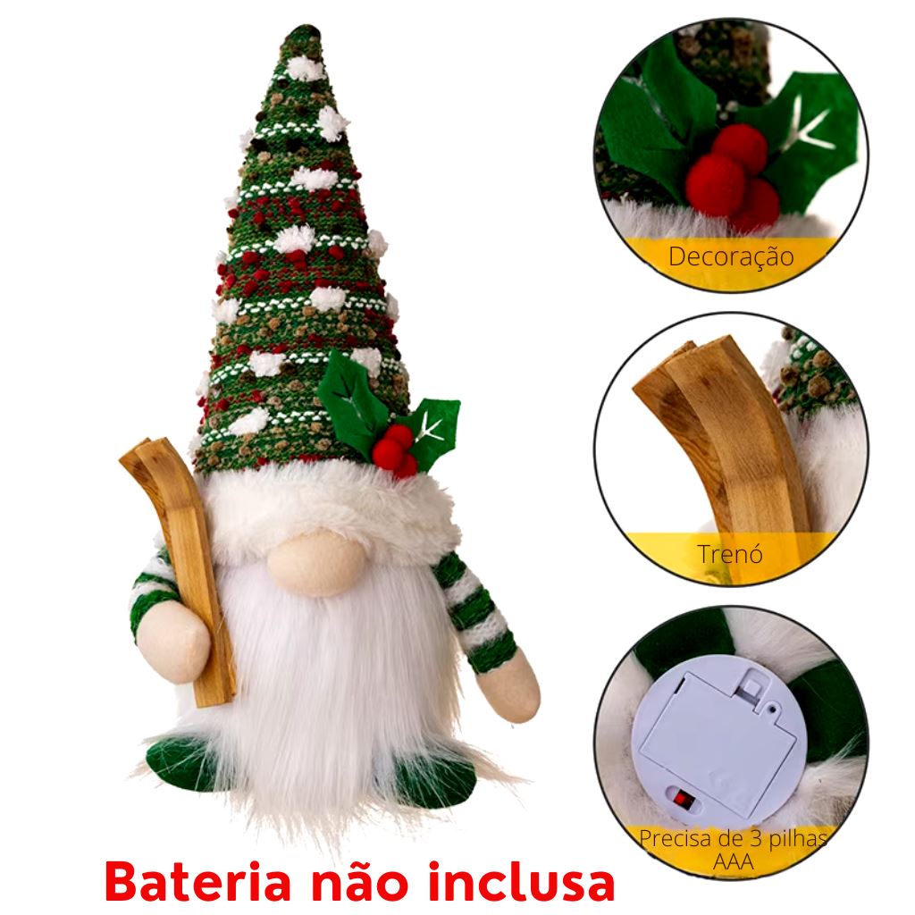 Decoração De Natal Gnomos De LED