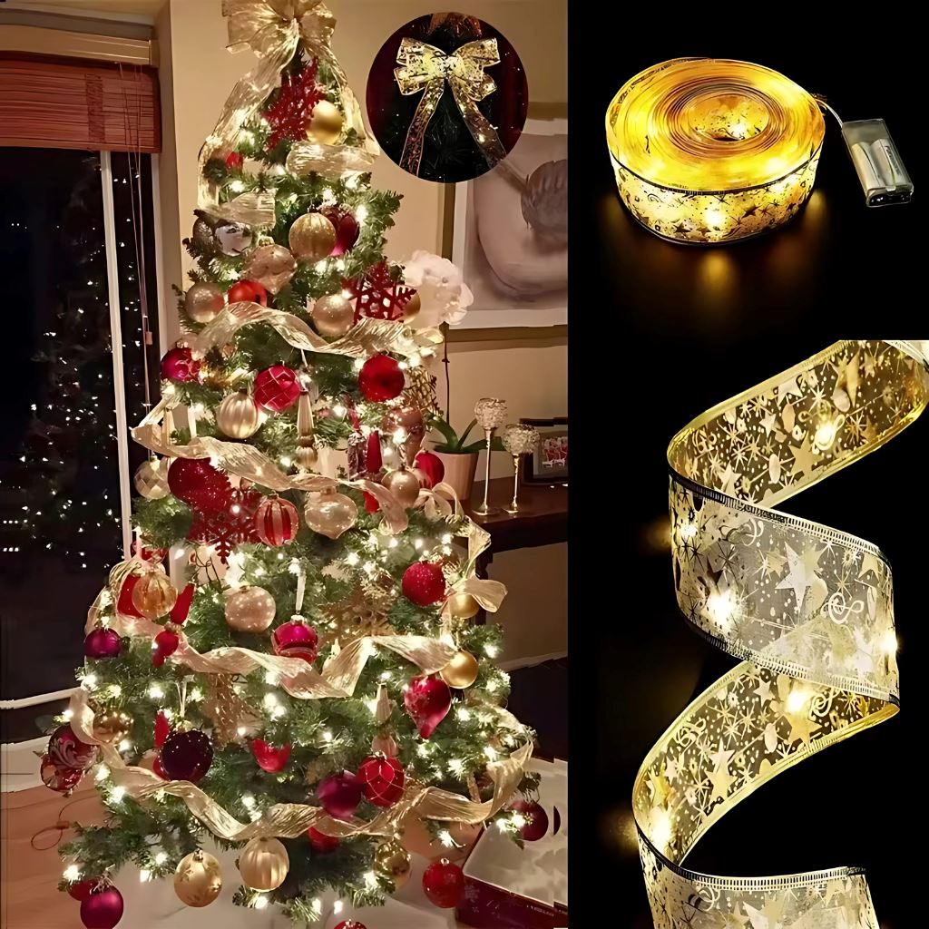 Fita LED Decorativa Para Árvore De Natal Lar Refinado