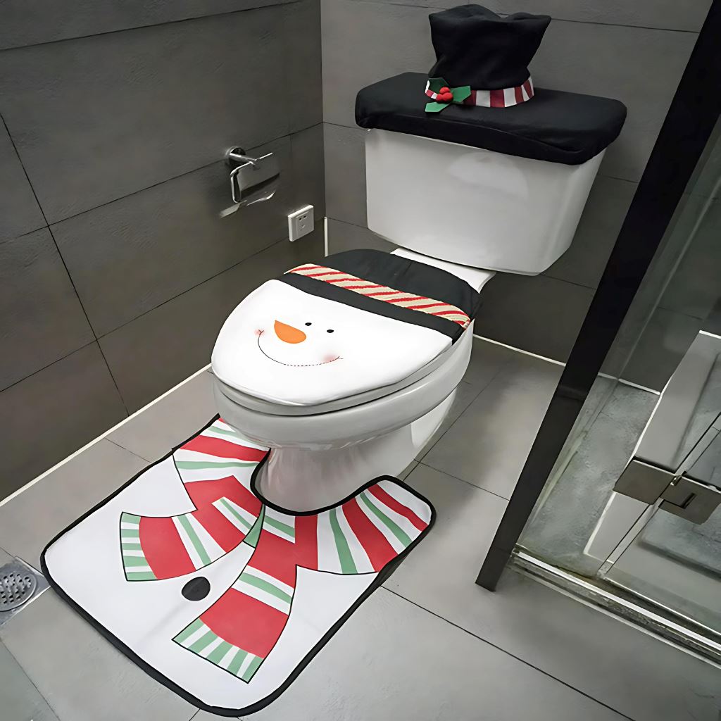 Kit de Decoração de Natal para Banheiro