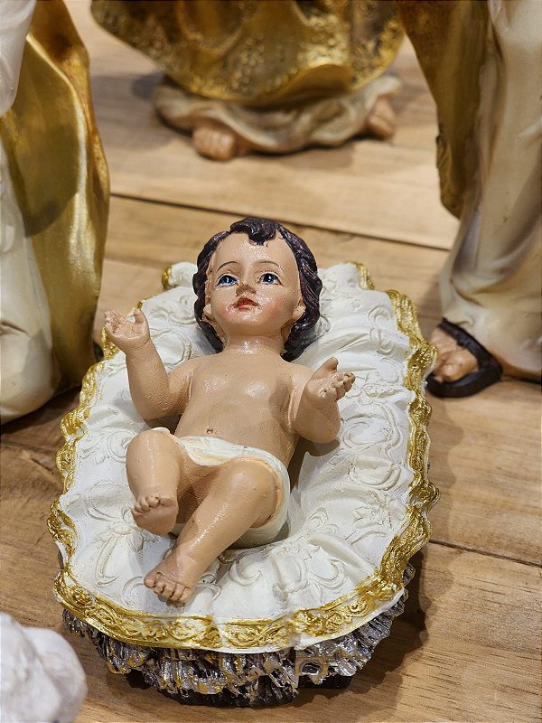 PRESÉPIO DE RESINA LUXO 11 PÇS