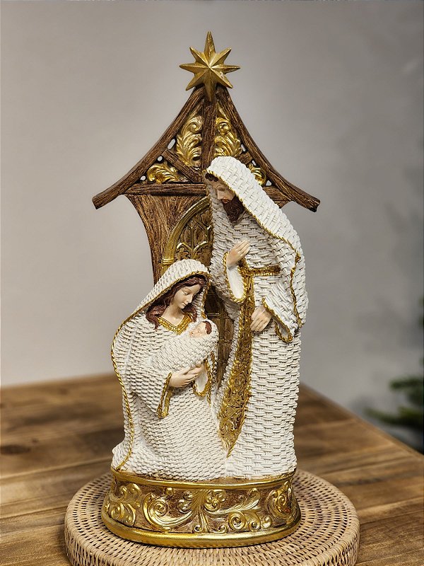 SAGRADA FAMÍLIA EM RESINA BRANCO