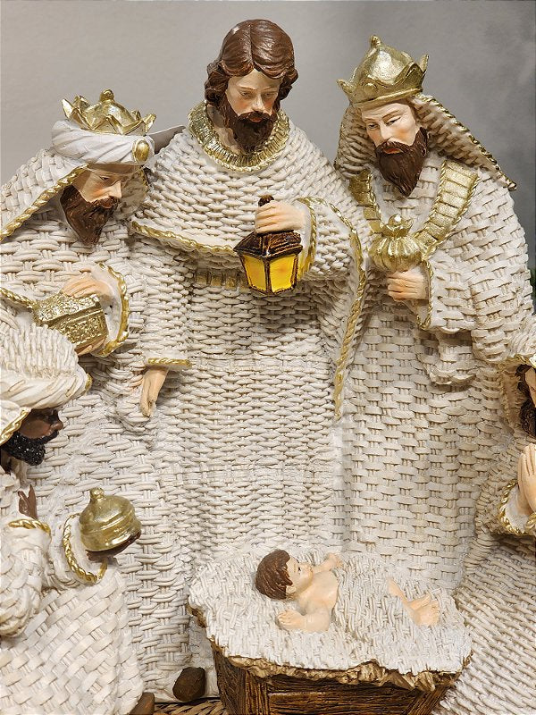 PRESÉPIO EM RESINA BRANCO