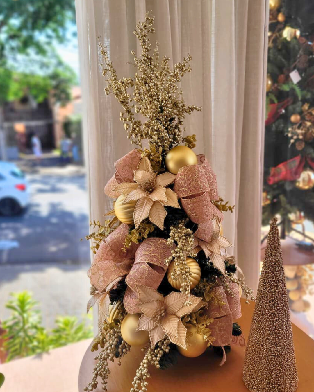 Mini Árvore de Natal Rosé Lux 60 cm