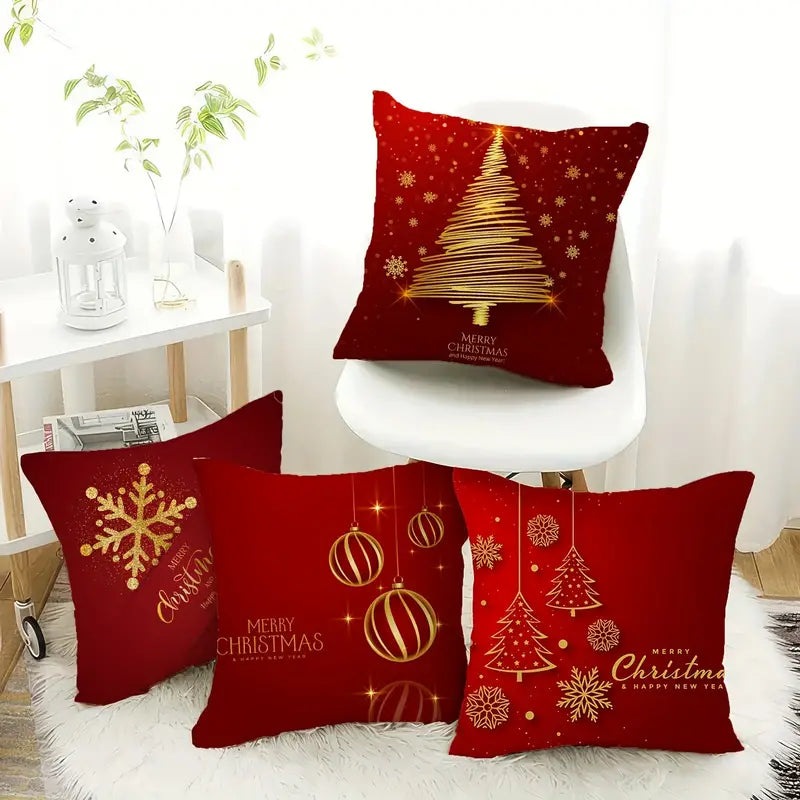 Kit Capas de Almofadas de Natal Sofisticada
