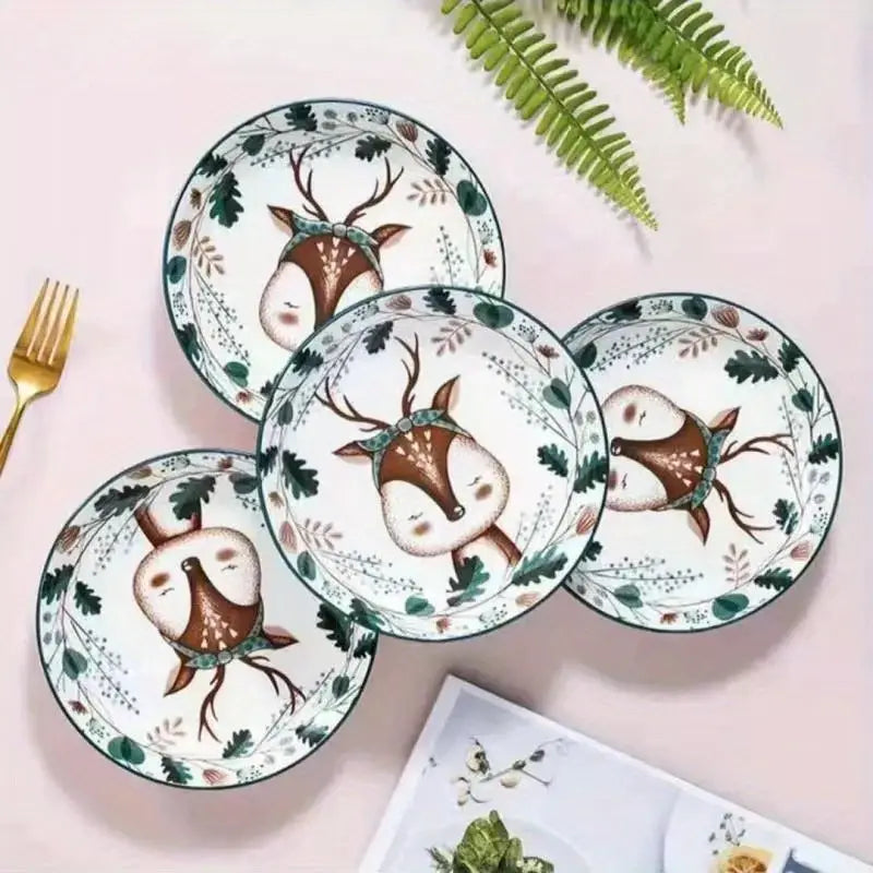 Kit Peças 4 Peças Pratos Natalino