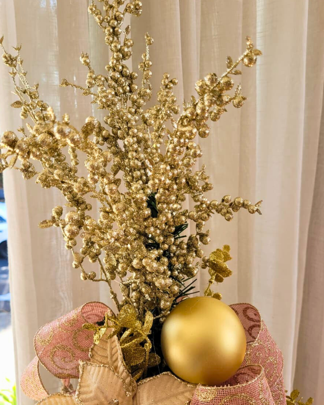 Mini Árvore de Natal Rosé Lux 60 cm