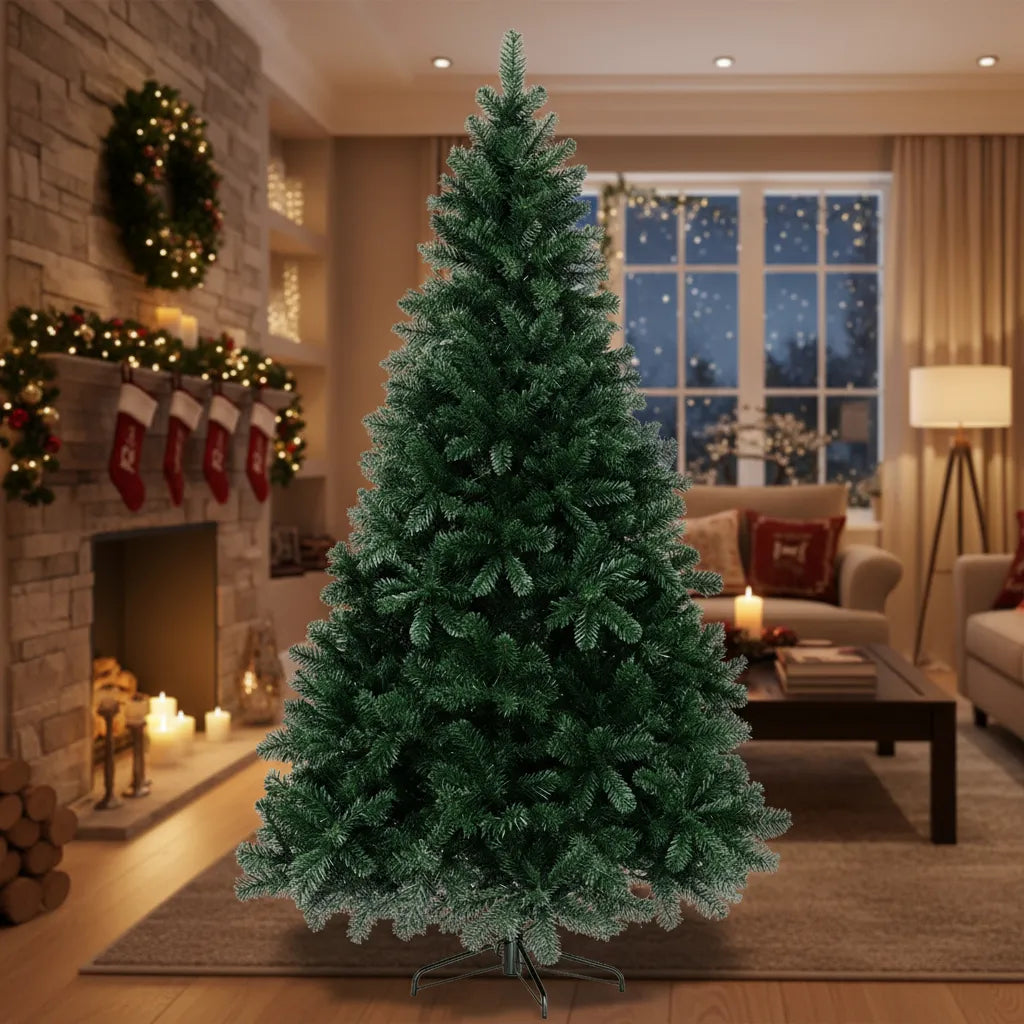 Árvore Natal Pinheiro Luxo Verde 240cm 1850 Galhos Verde
