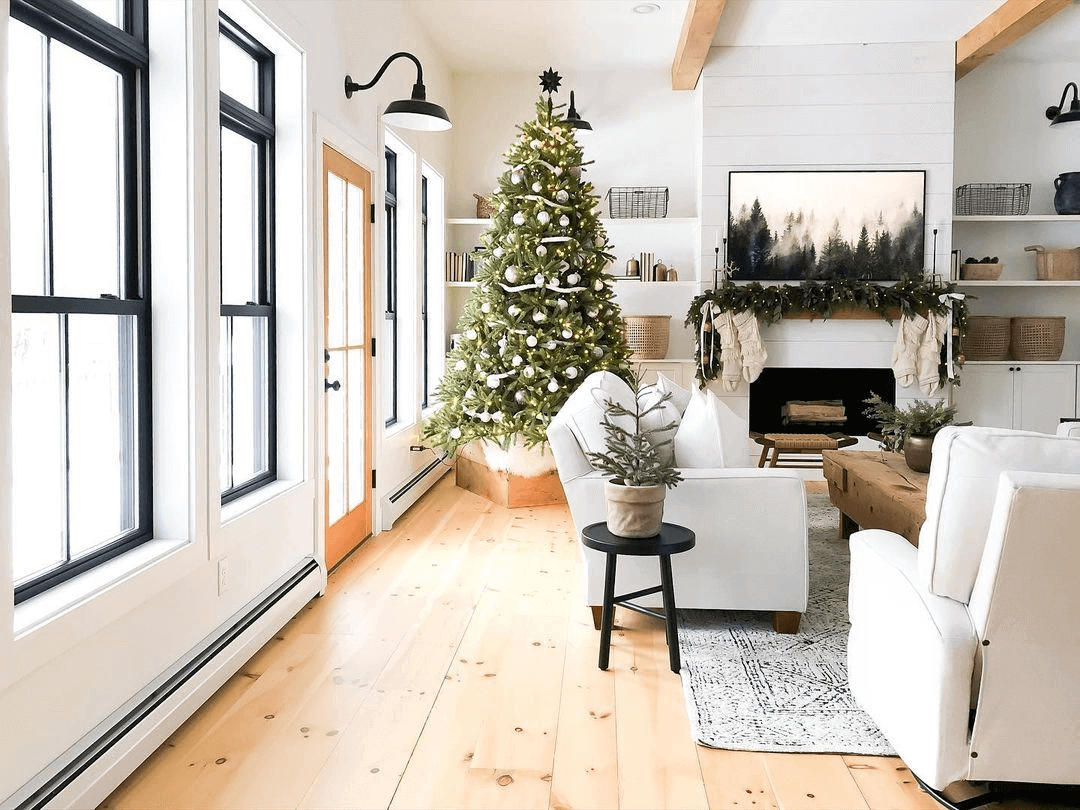 Árvore de Natal Artificial King Fraser Fir com 750 Luzes LED Branco Quente