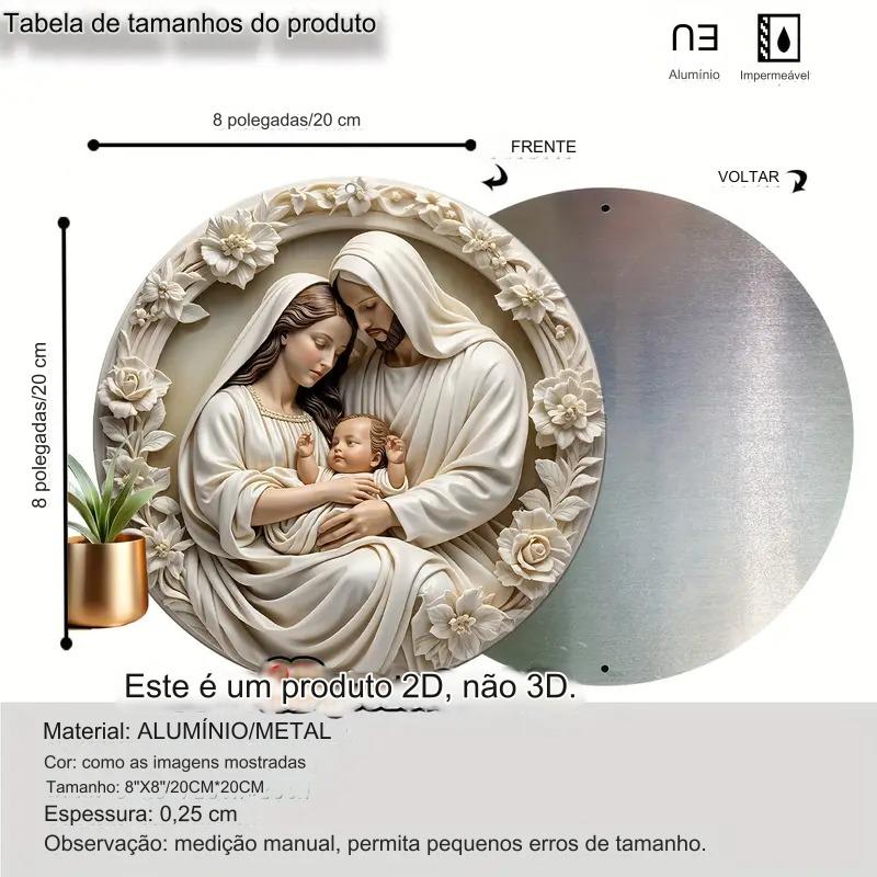Presépio de Resina Placa redonda Doce Jesus