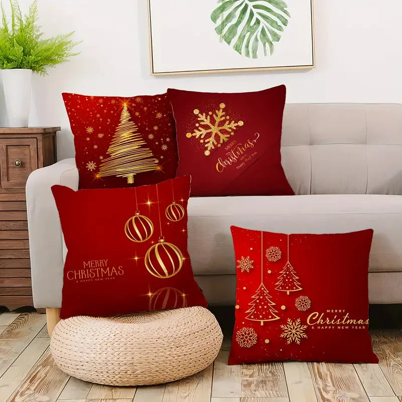 Kit Capas de Almofadas de Natal Sofisticada