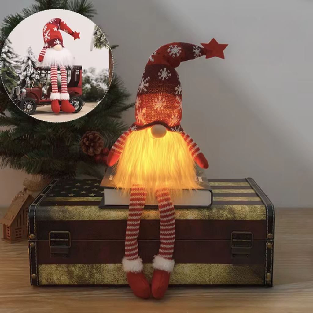 Decoração De Natal Gnomos De LED