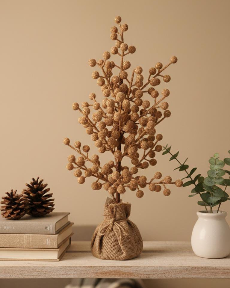 Mini Árvore de Natal Berry com Juta - 45cm