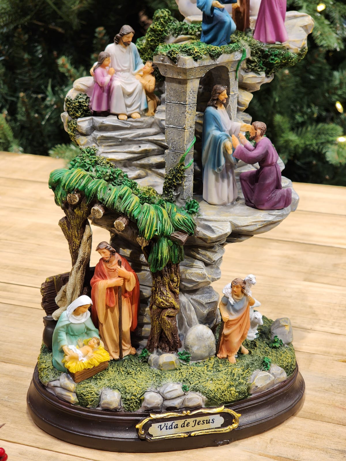 CENÁRIO A VIDA DE JESUS EM RESINA LUXO