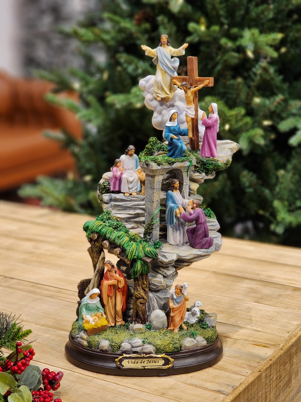 CENÁRIO A VIDA DE JESUS EM RESINA LUXO