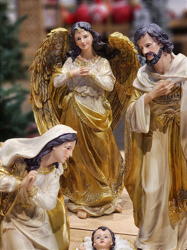 PRESÉPIO DE RESINA LUXO 11 PÇS