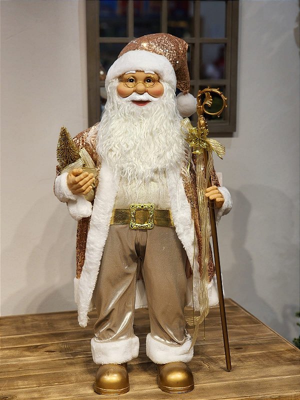 PAPAI NOEL EM PÉ ROSA