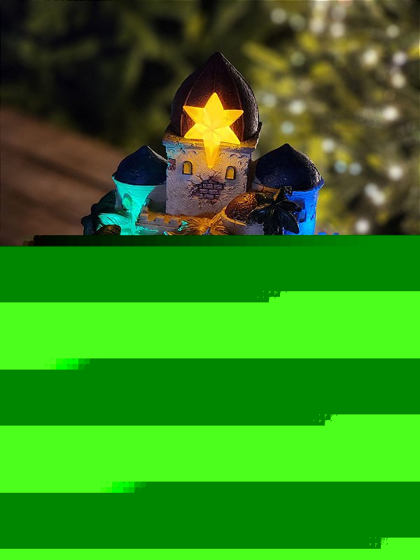 PRESÉPIO COM LUZ E MOVIMENTO CENÁRIO VILA NATALINA