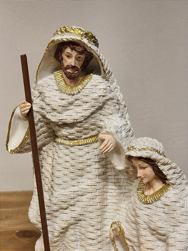 SAGRADA FAMÍLIA EM RESINA BRANCO