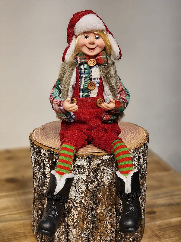 DUENDE EM PÉ XADREZ 45CM