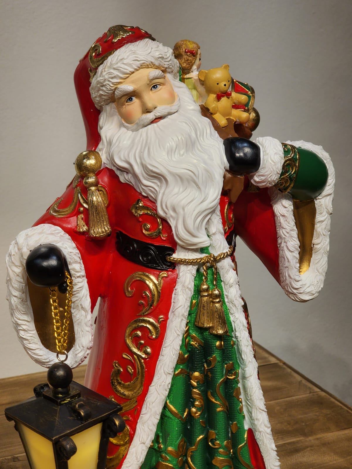 PAPAI NOEL NOITE DE NATAL EM RESINA 46,5CM