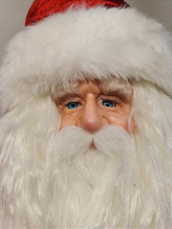 PAPAI NOEL DELUXY VERMELHO COM CÍLIOS 50CM